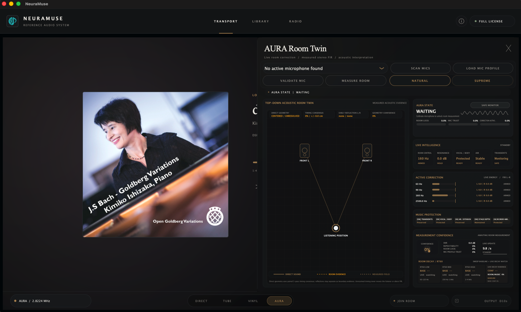 Area di lavoro AURA Room Twin di NeuraMuse