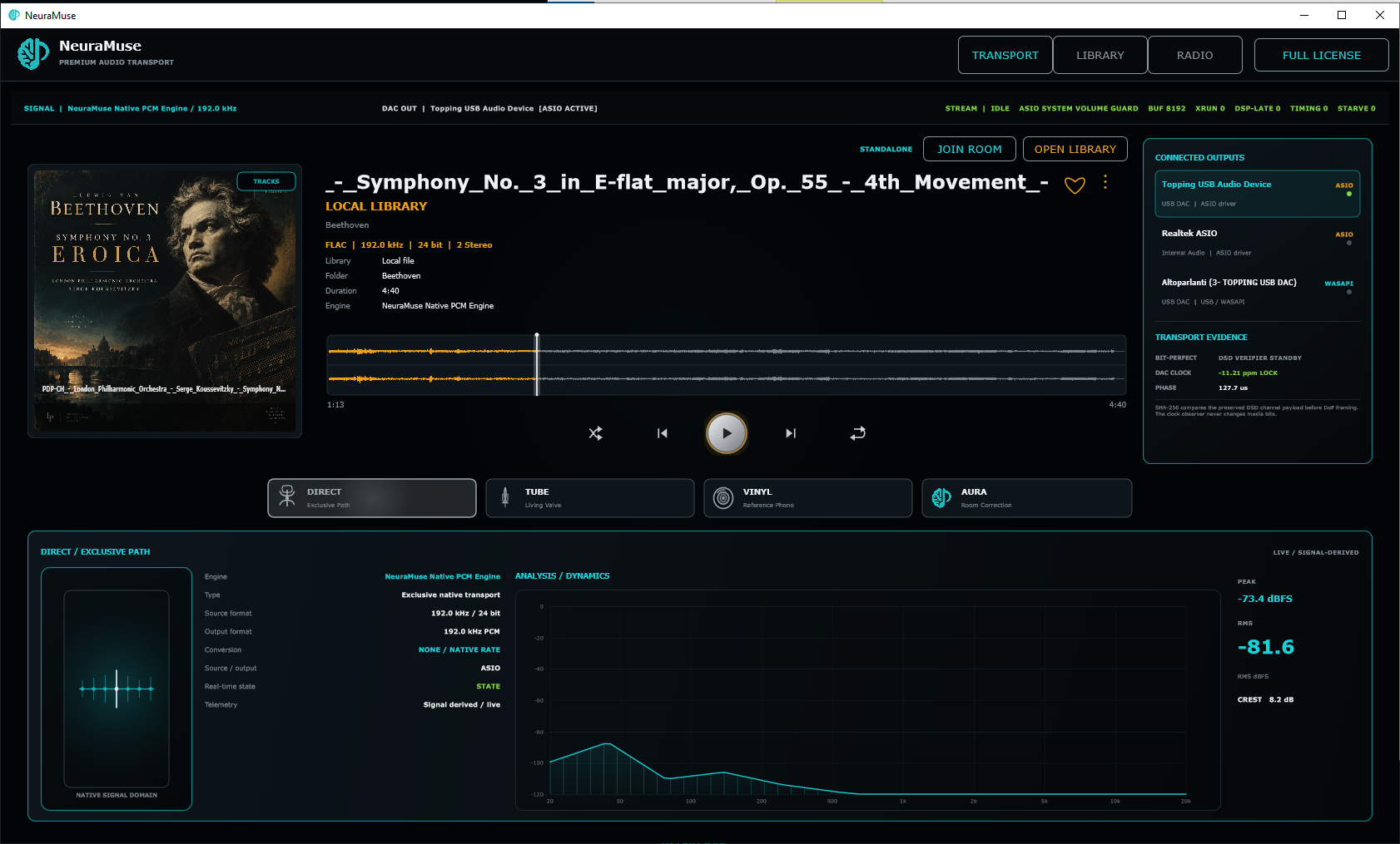 NeuraMuse DIRECT reference playback path